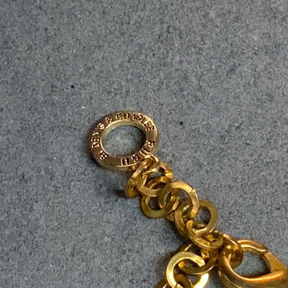 Rush By Denis & Charles Necklace 32 In Faceted Iridescent Pendant Gold Tassel - Picture 8 of 8